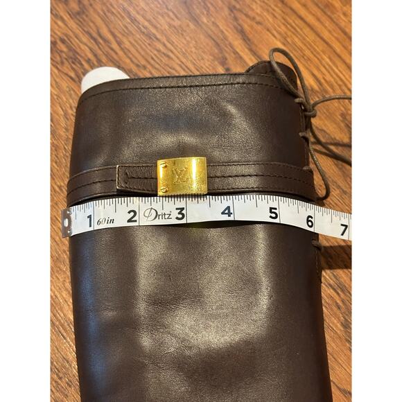 Louis Vuitton Women's Rich Brown Leather Long Boots Size 36 – Authentic - Picture 14 of 16